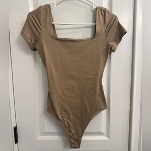 Lulu's Tan Bodysuit